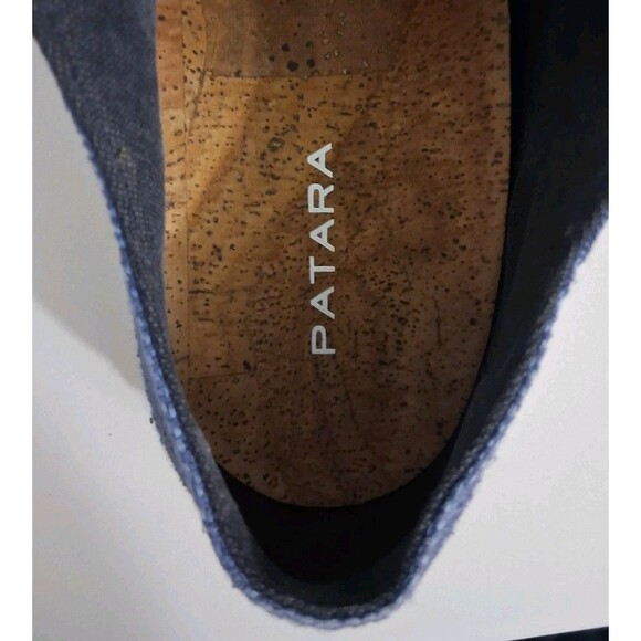Patara Taj Blue Nomad Mens 11 Fabric Shoes Cork Insoles Hemp Midsoles Canvas - Picture 9 of 9